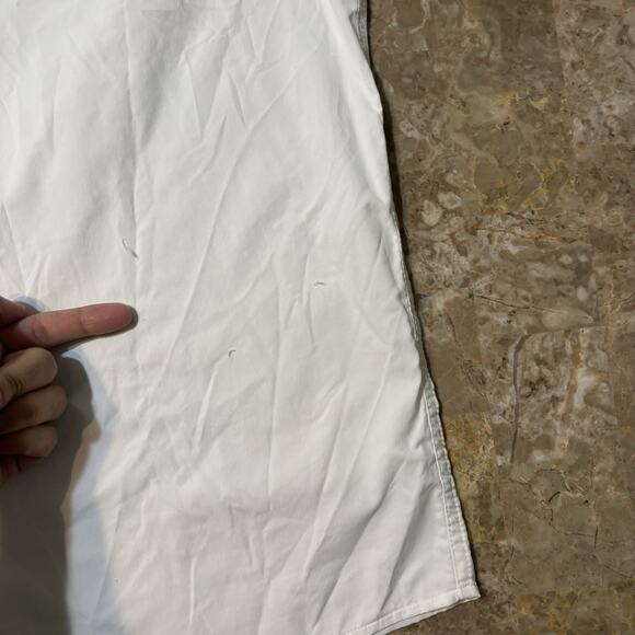 Poncho Shirt Mens XL White Short Sleeve Button Woven Fishing Vented - Picture 9 of 13